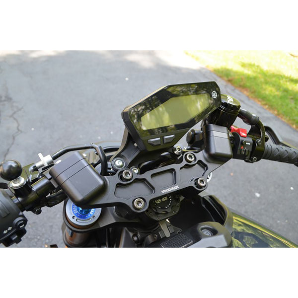 Yamaha FZ09 '14-17,XSR900 '16+ Front Mount 35mm Eccentric Adjustable  Adapter Plate Assembly