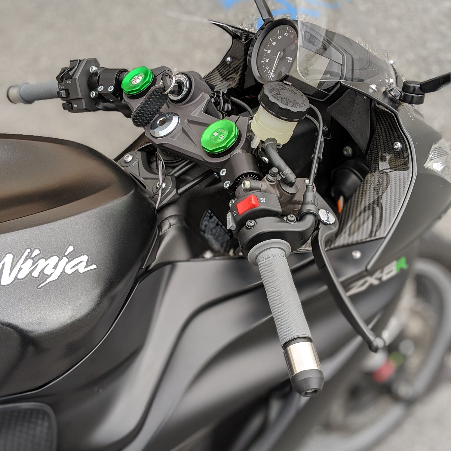 50MM Riser Motorcycle Clip-On Handlebar Kit - Aluminum Clamp Mount For Ninja, GSXR, R6, R1, CBR & More