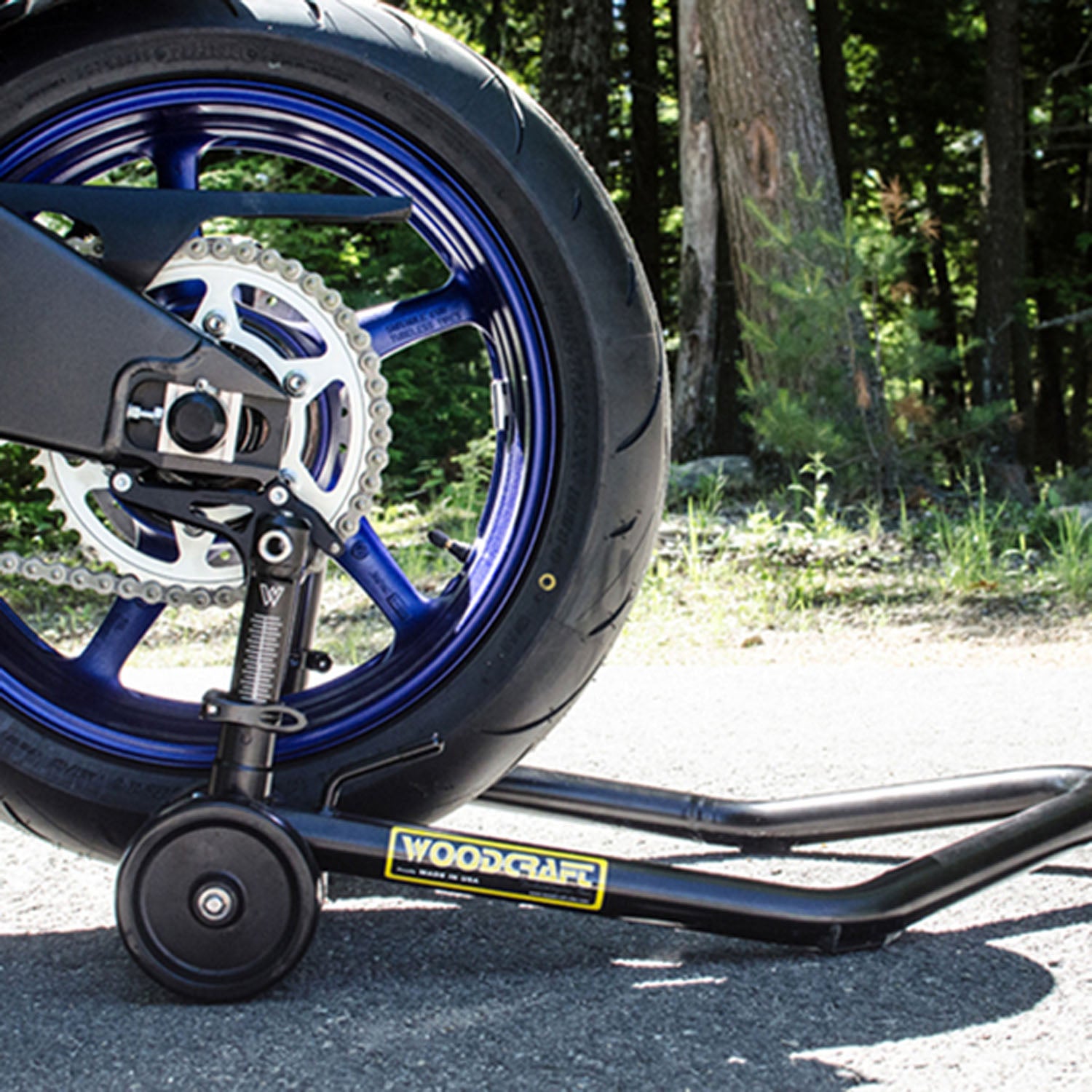 JFG RACING Universal Motorcycle Front & Rear Wheel Lift Stand – Trail Stand For Street & Dirt Bikes